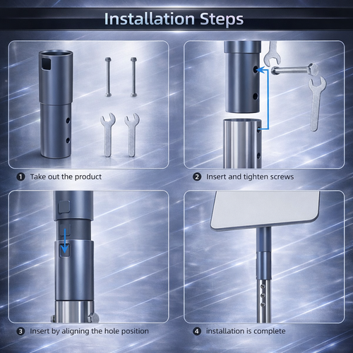 Aluminum Pipe Mount Adapter for Starlink Gen 2 Dish