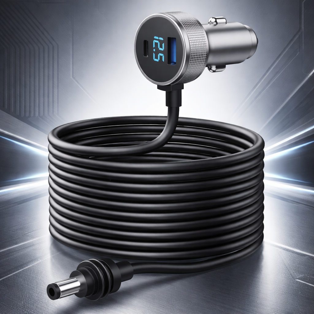 3 in 1 Cable Car Charger DC Power Cable/Cigarette Lighter Adapter for Starlink Mini